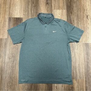 Nike Tiger Woods TW Control Stripe 2.0 Polo Shirt 845079 Blue Stripe XL Golf